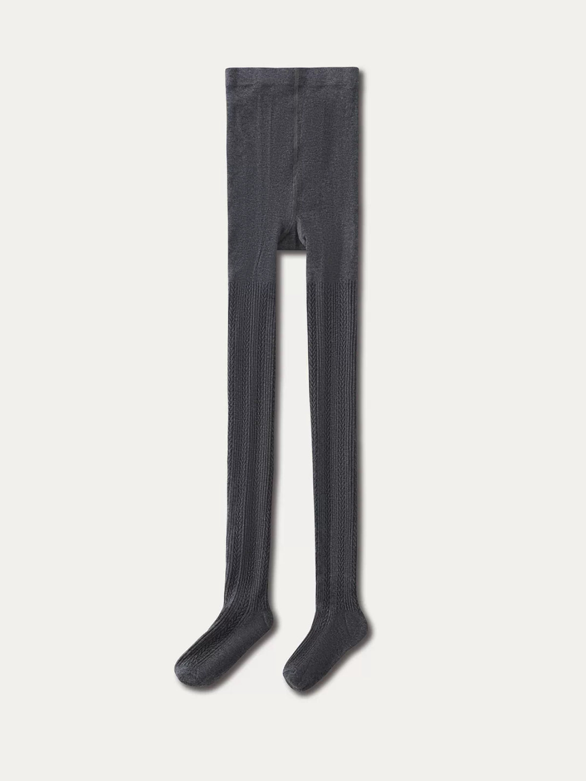 Cable Knit Wool Footed Tights