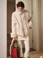 Travel Plan Shearling Fleece-Lined Stand Collar Jacket