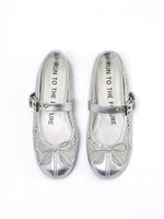 Fishing Net Woven Flat Mary Jane Shoes
