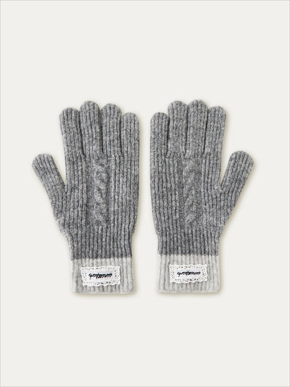 Knit Texture Wool Gloves