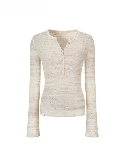 Sparkle Henley Knit Top