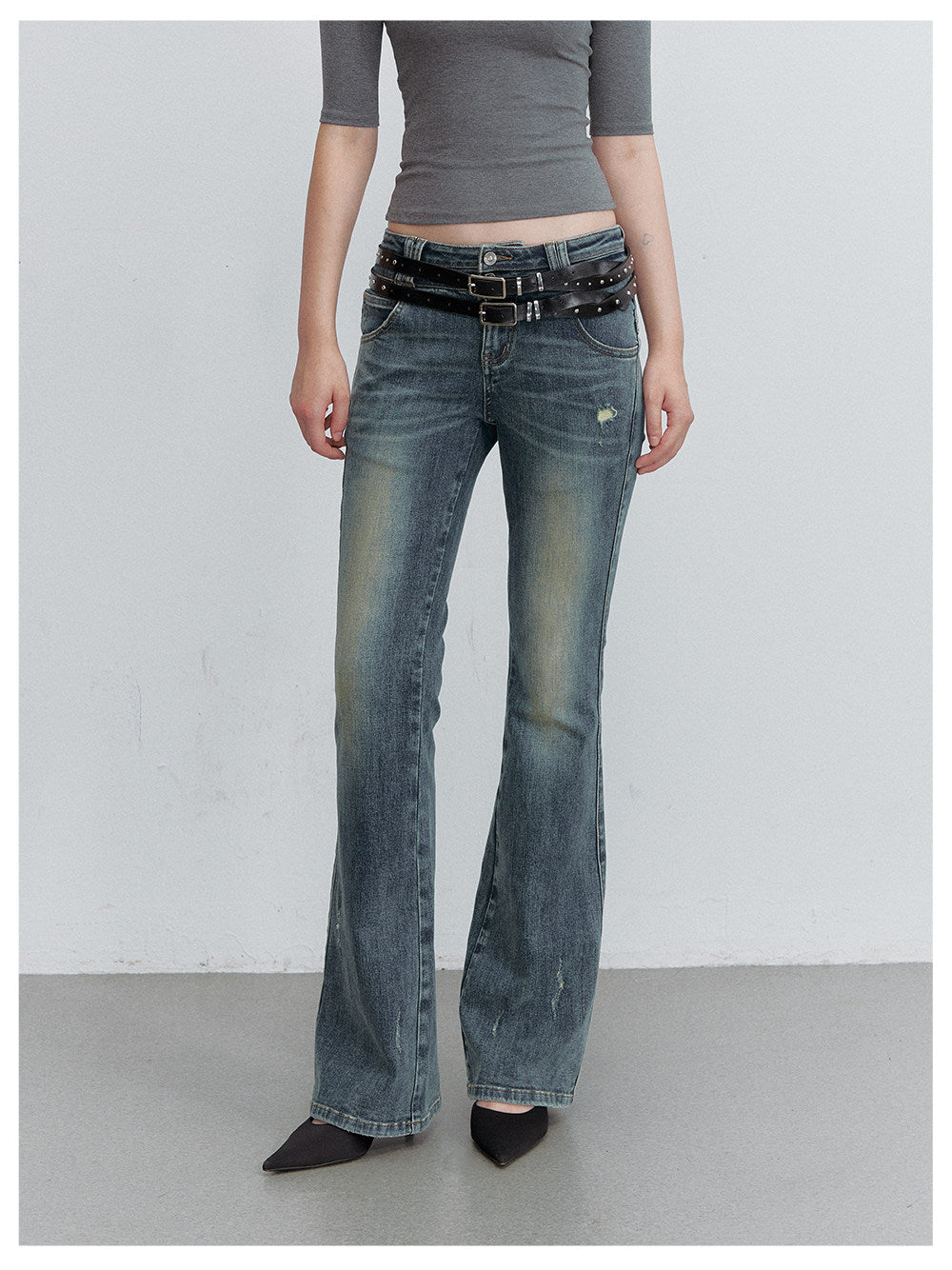 Studded PU Leather Belt