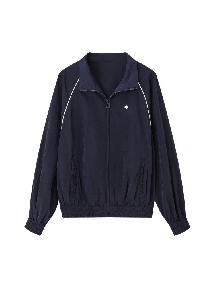 Floral Stand Collar Jacket &amp; Dress Set