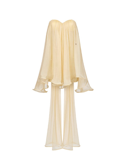 Chiffon Tube Top Dress
