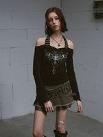 Punk Rivet Halter Neck Top
