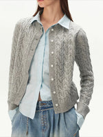 Cloud Wool Patchwork Cardigan