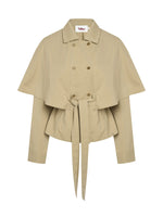 Tencel Cotton Napoleonic Cape Trench Coat