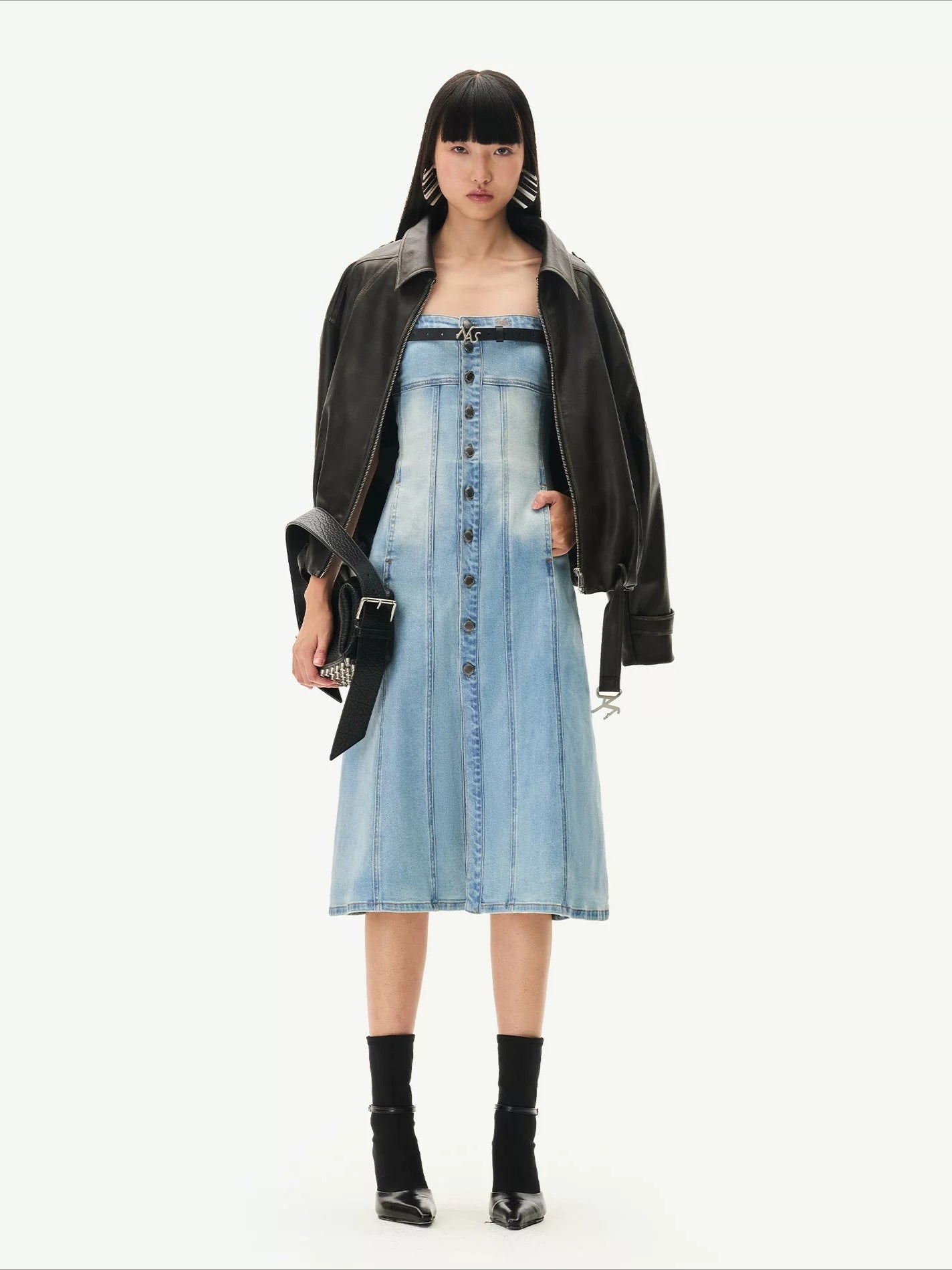 Trani Strapless Denim Dress