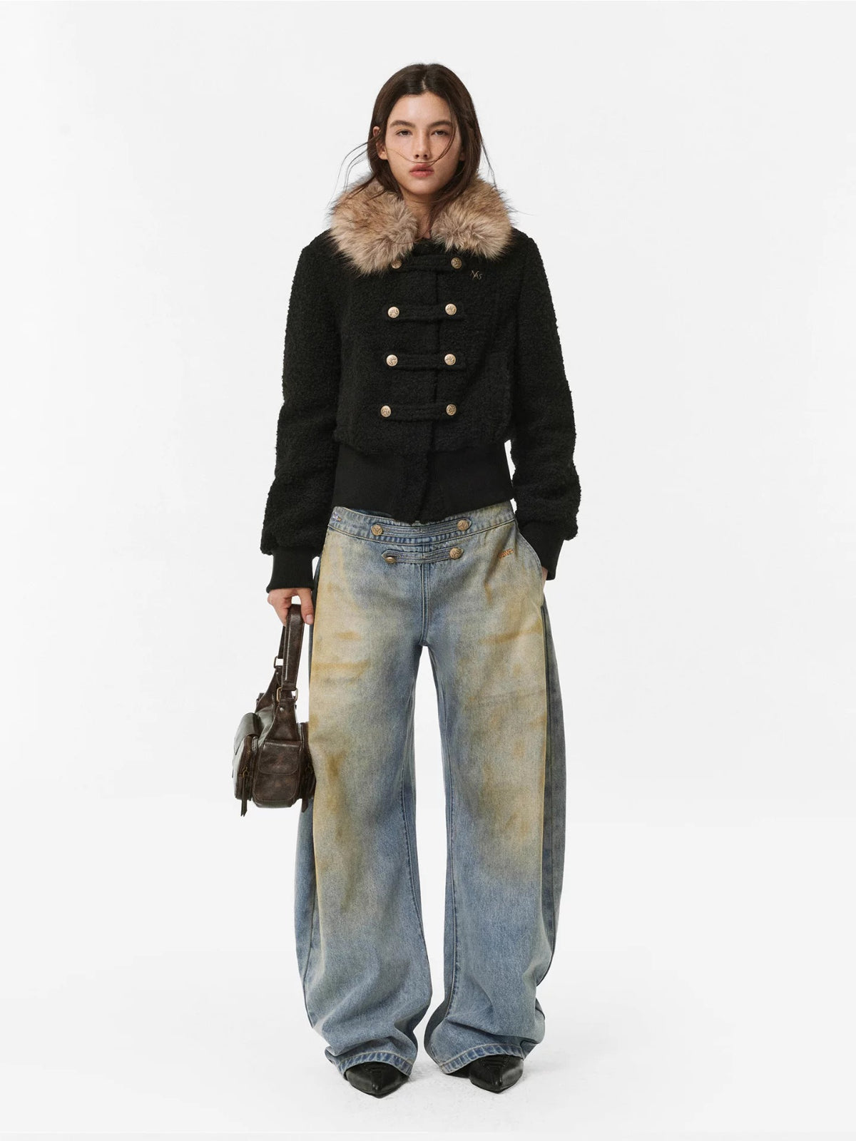 Detachable Faux Fur Bouclé Jacket