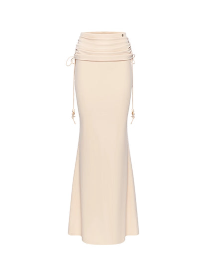 One-shoulder Fishbone Top &amp; Skirt Set
