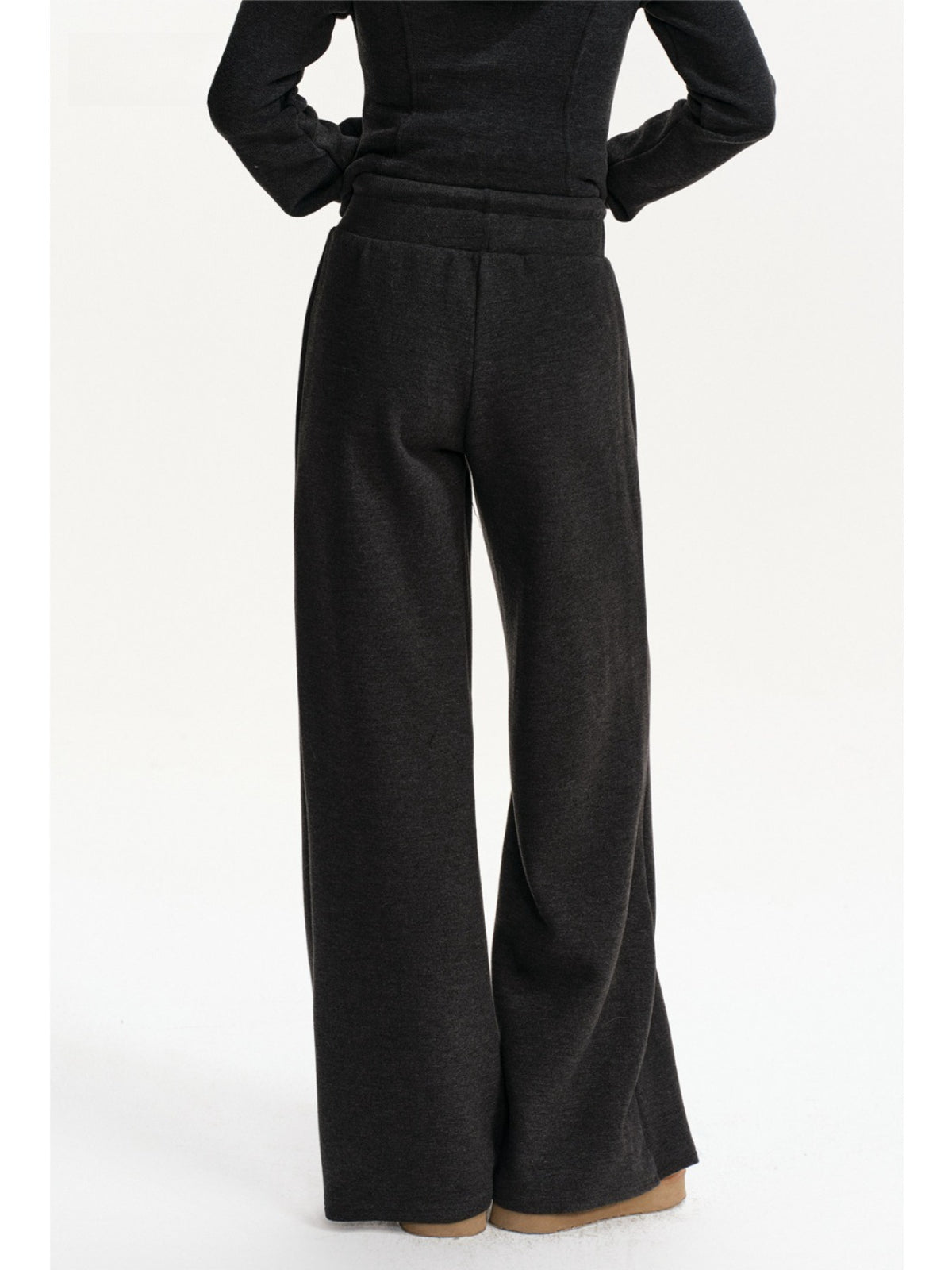 Detachable Fur Collar Tracksuit Set