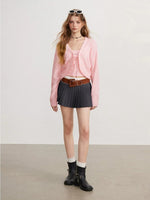 Bow Camisole Cardigan Set