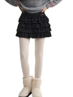Retro Ballet Lace Tiered Mini Skirt