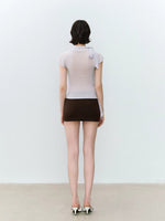 Asymmetrical Lyocell Ruffle Top
