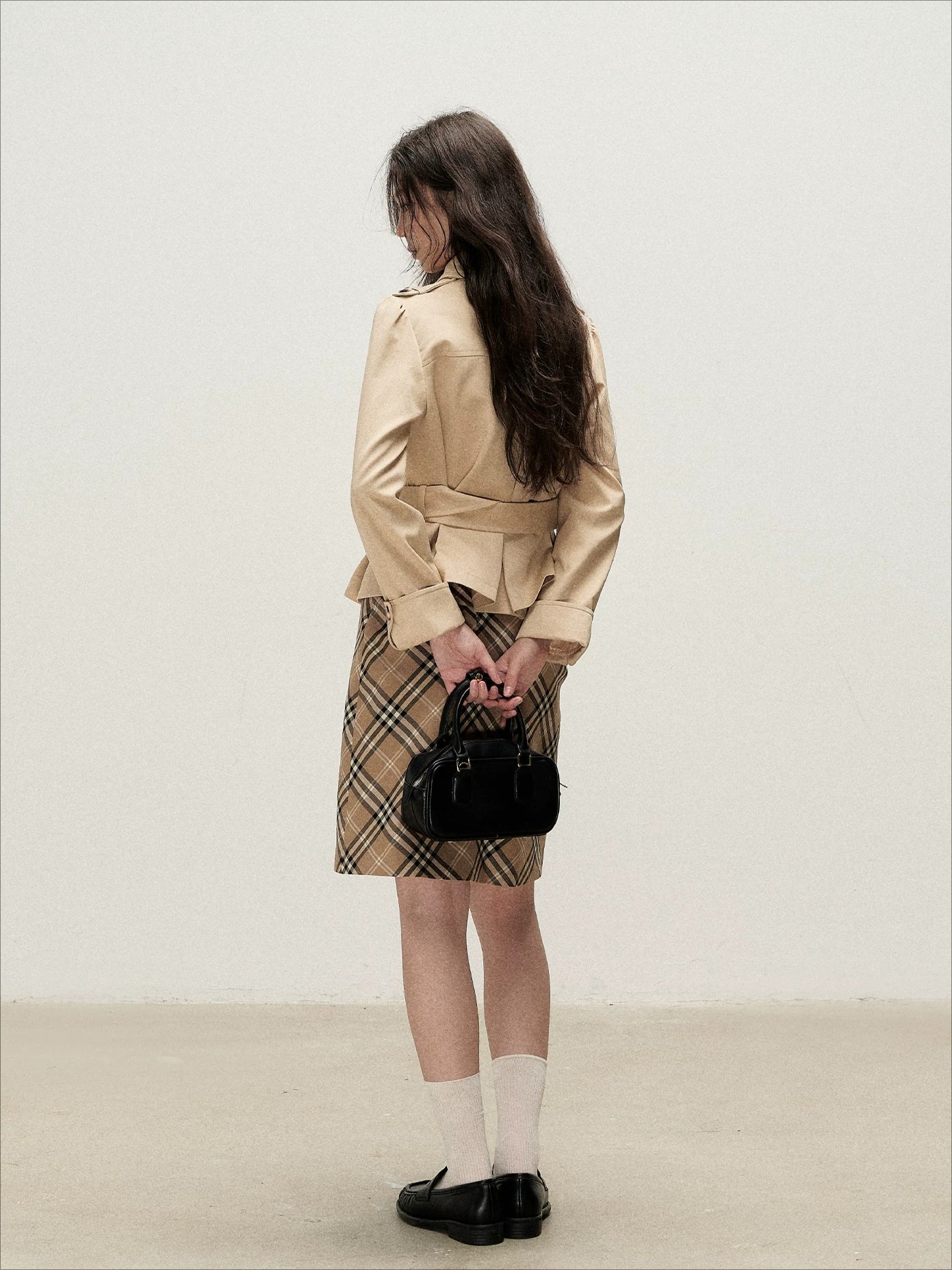 Khaki Peter Pan Trench