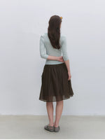 Lyocell Ruffle V-Neck Top