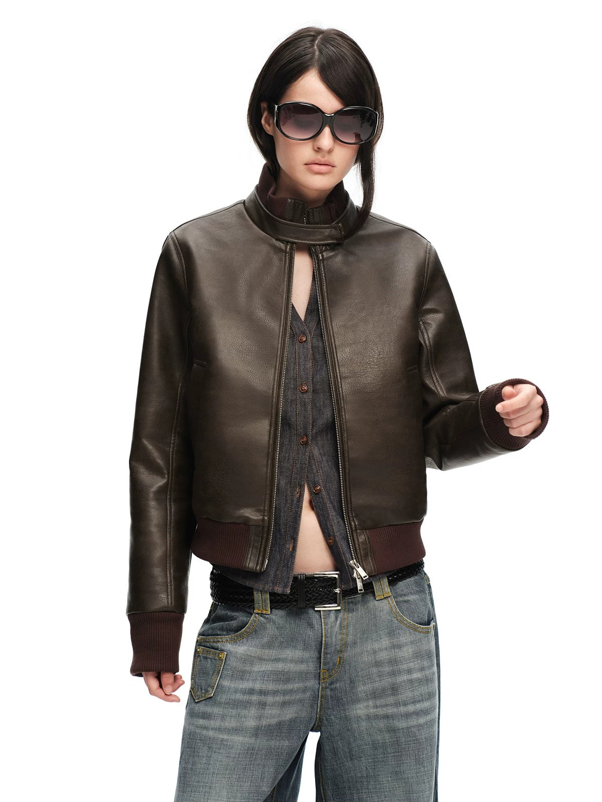Matte PU Biker Jacket