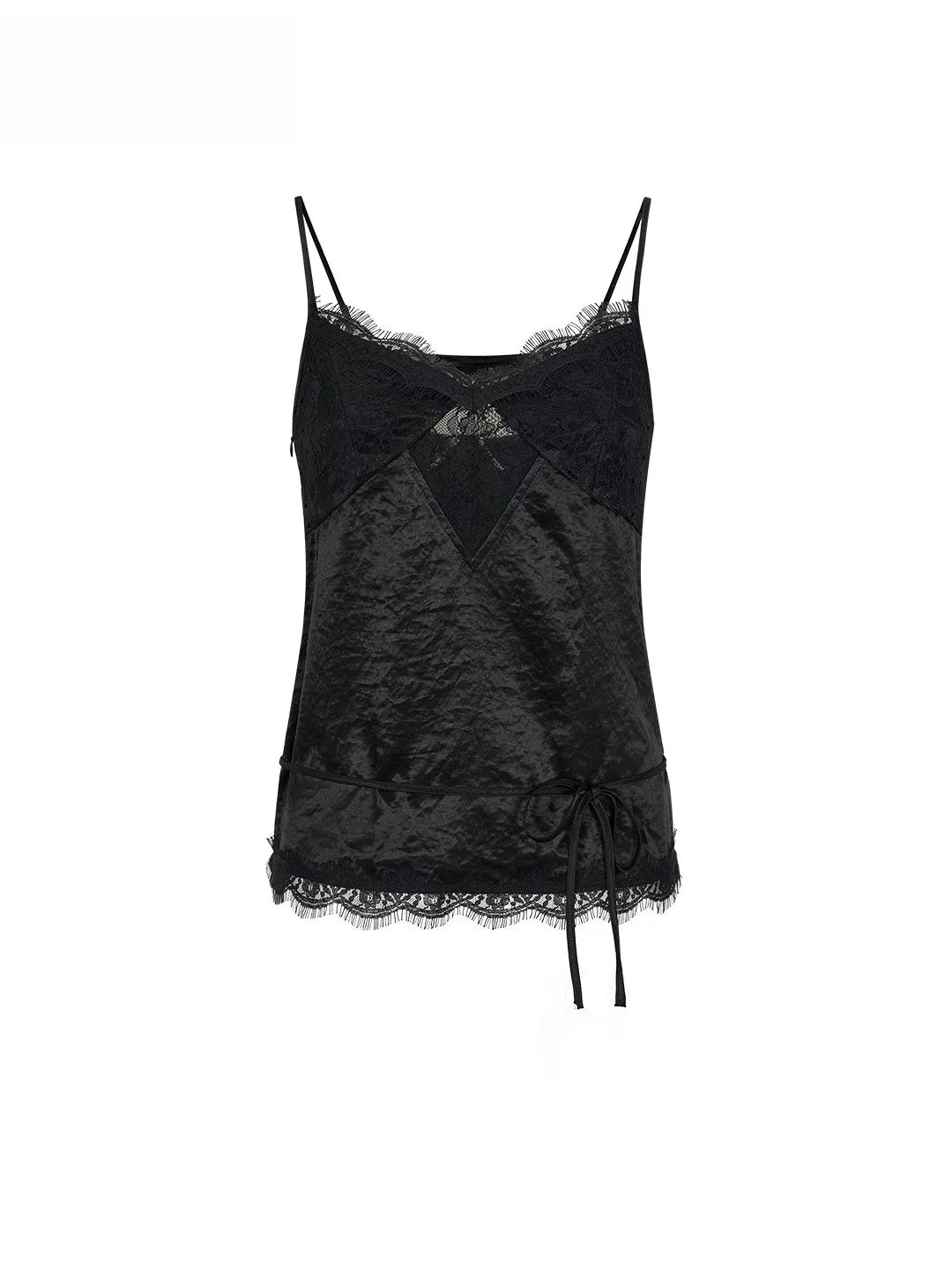 Lace Panel Satin Camisole