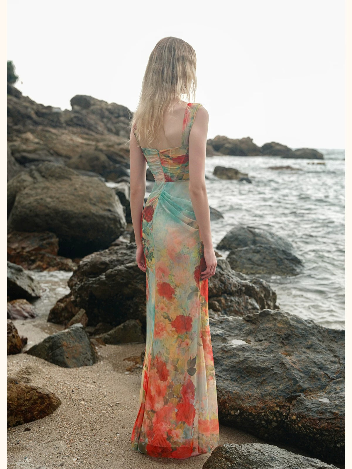 Ruched Mermaid Maxi Dress