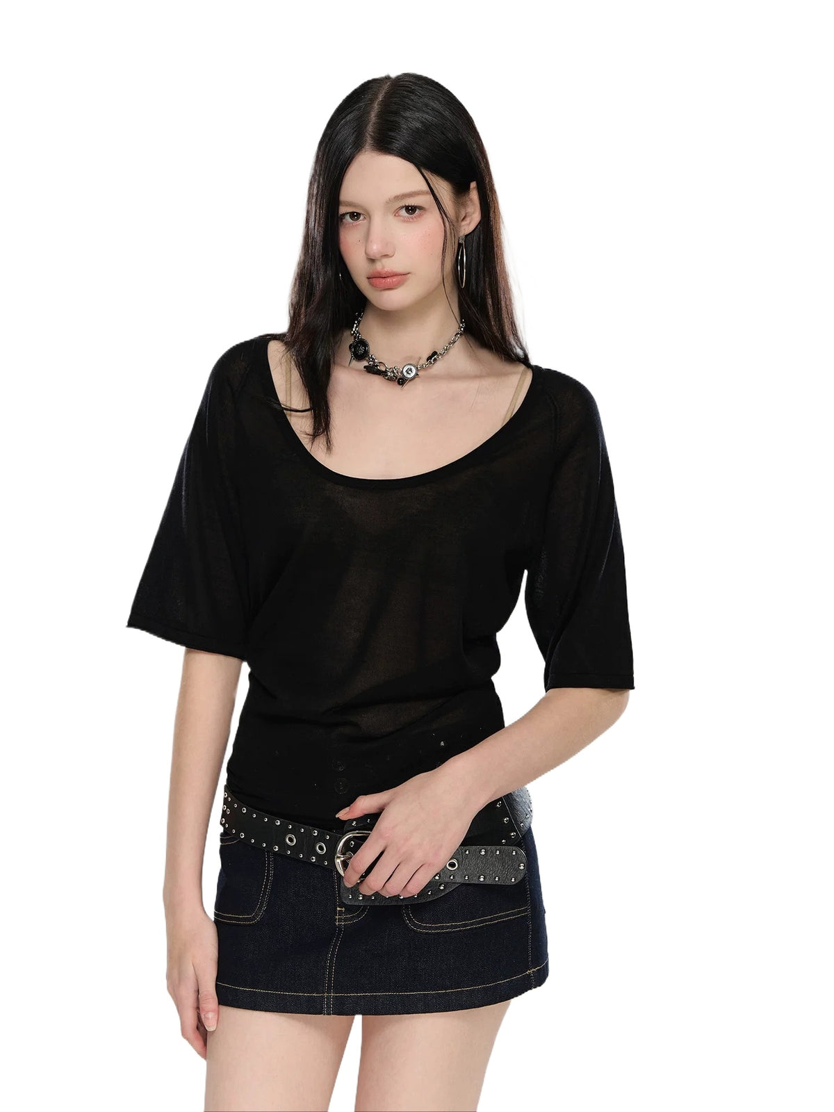 Lyocell U-Neck Top