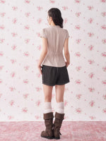 Ruffle Lace Waist Shirt