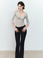 Navy & Blue Vintage Flare Jeans