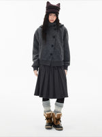 Hooded Button Jacket