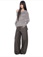 Drawstring Wide Leg Pants