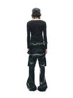Layered Metal Tag Slim Fit T-Shirt