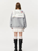 Love Letter Tweed Baseball Jacket