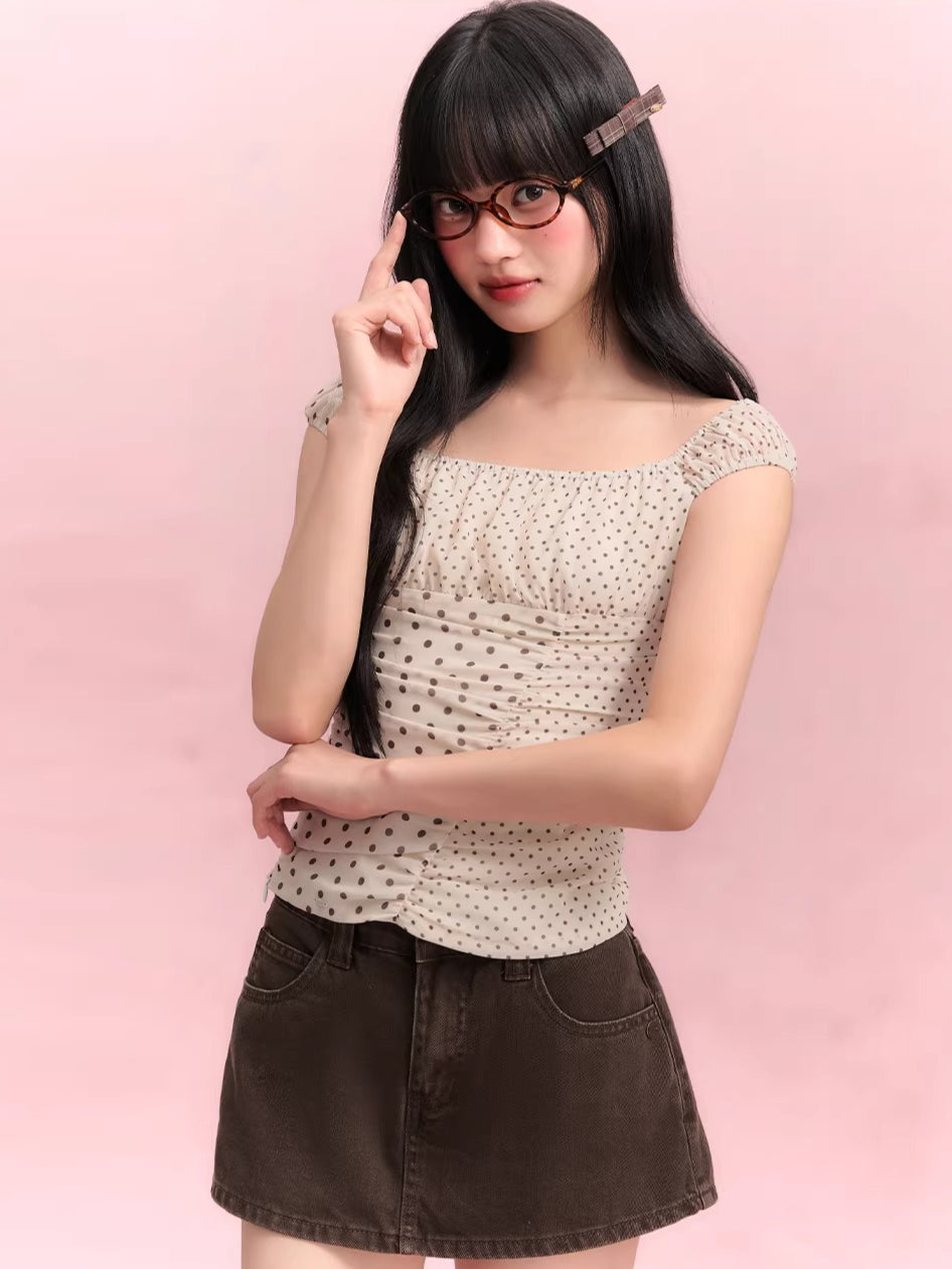 Polka Dot Square Top