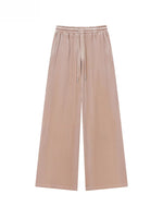Velvet Sports Sweatshirt & Wide-Leg Pants Set