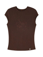 Floral Embroidered Fitted T-shirt