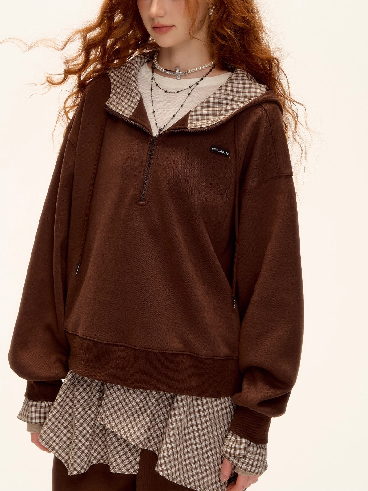 Plaid Hoodie Sweatpants Set