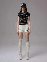 Badge-Embellished U-Trim Printed Sport Sweat Shorts