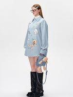 Colorful Graffiti Illustration Shirt Jacket