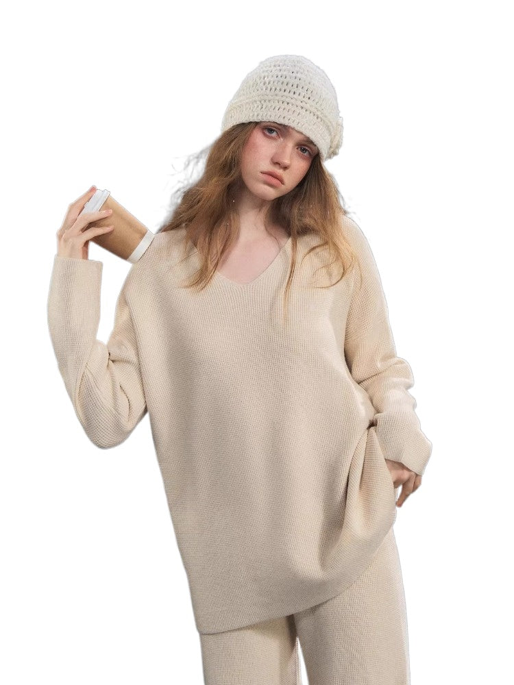 Waffle-Knit Lounge Set