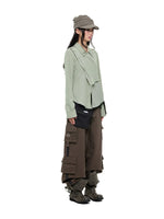 Korean Asymmetric Collar Shirt