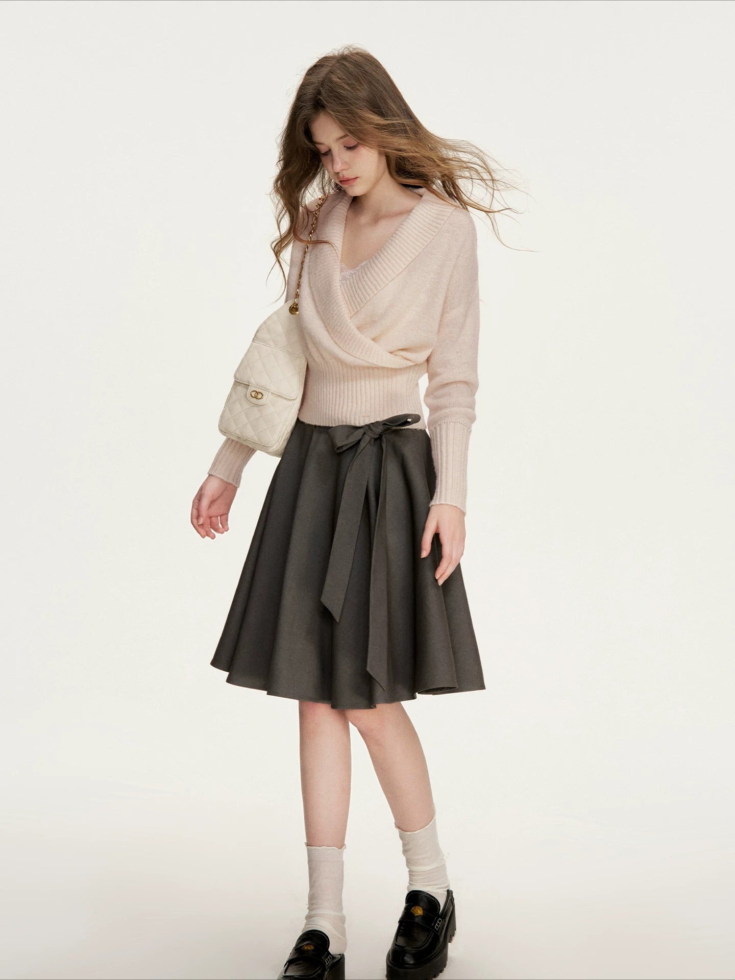 Cross V-Neck Sweater