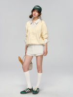Yellow & Navy Collegiate Butterfly Sweatshirt & Skirt Set