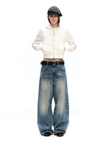 Washed Straight Jeans