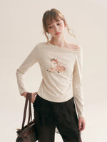 Lace Print Cotton Top