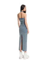 Volcano Draped Halter Maxi Dress