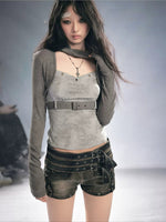 Layered Knit Top
