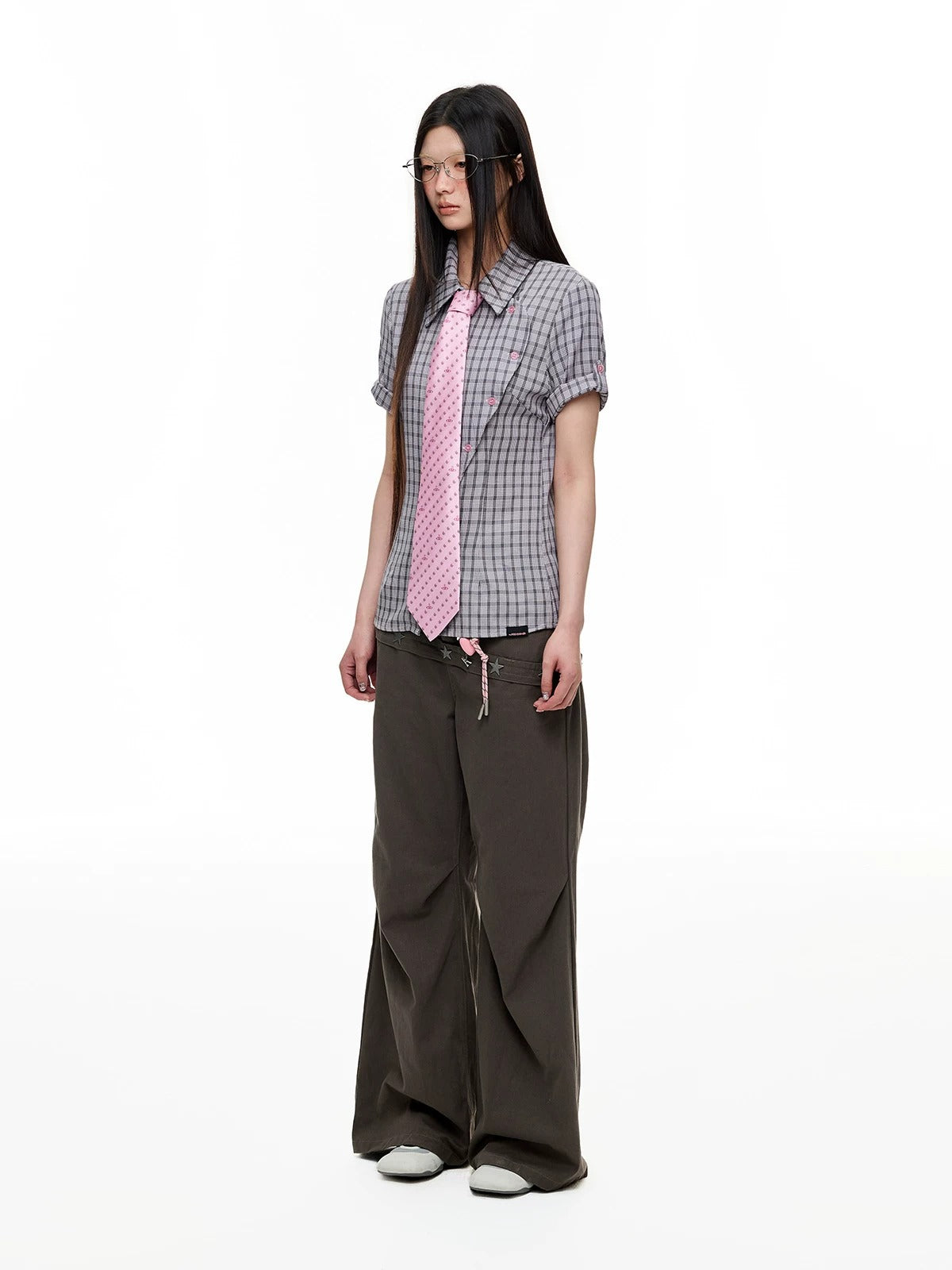Plaid Slim Short Sleeve Shirt