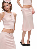 Snoopy Knit Top & Skirt Set