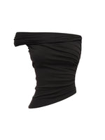 Irregular Multi-Wear Ruched Acetate T-Shirt