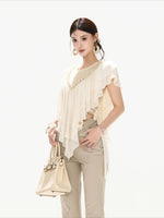 Gray V-Waist Slimming Flare Pants