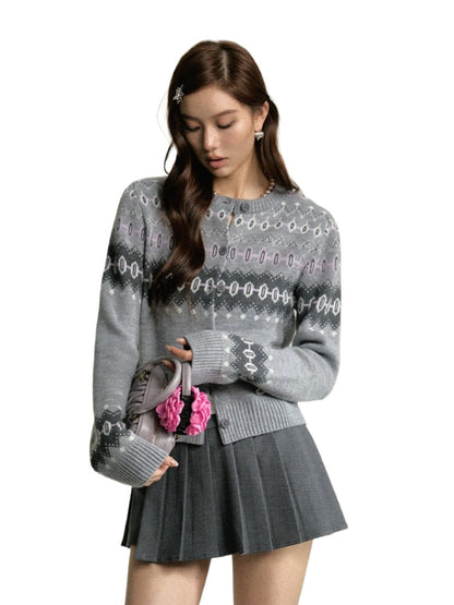 Fair Isle Wool Cardigan