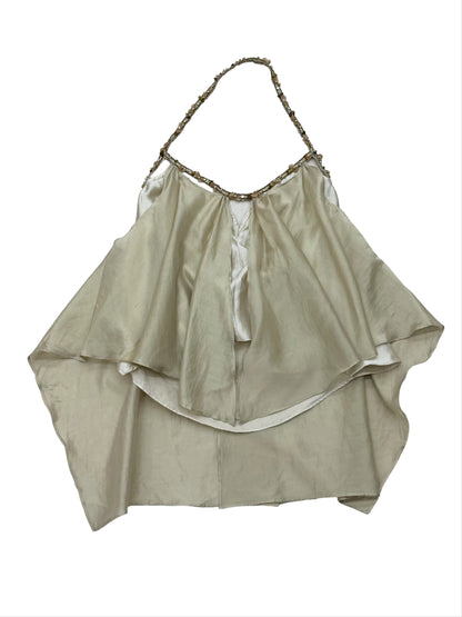 Beaded Flowy Double-Layer Top